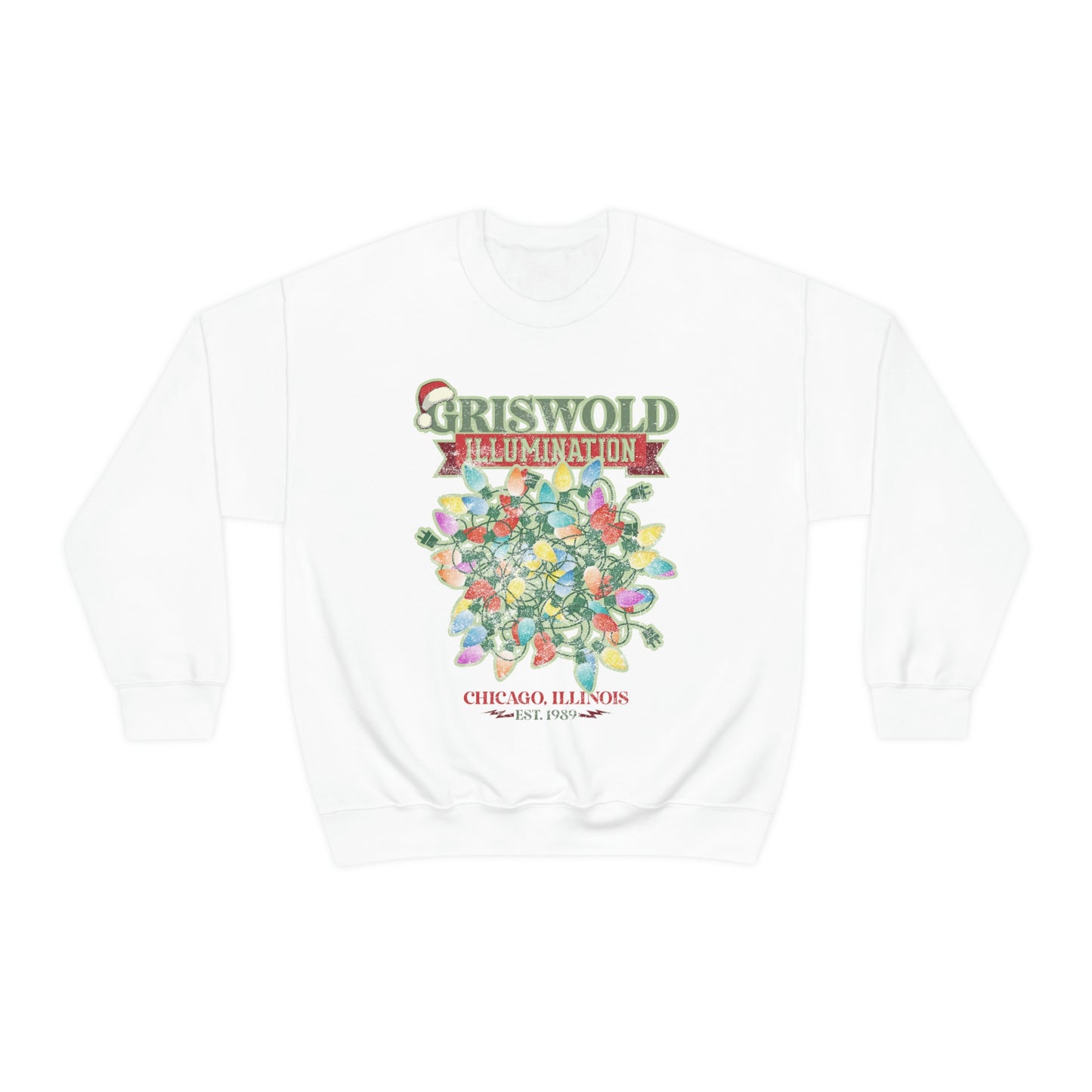 Griswold Illuminations Christmas Shirt Womens Unisex Heavy Blend Crewneck Sweatshirt