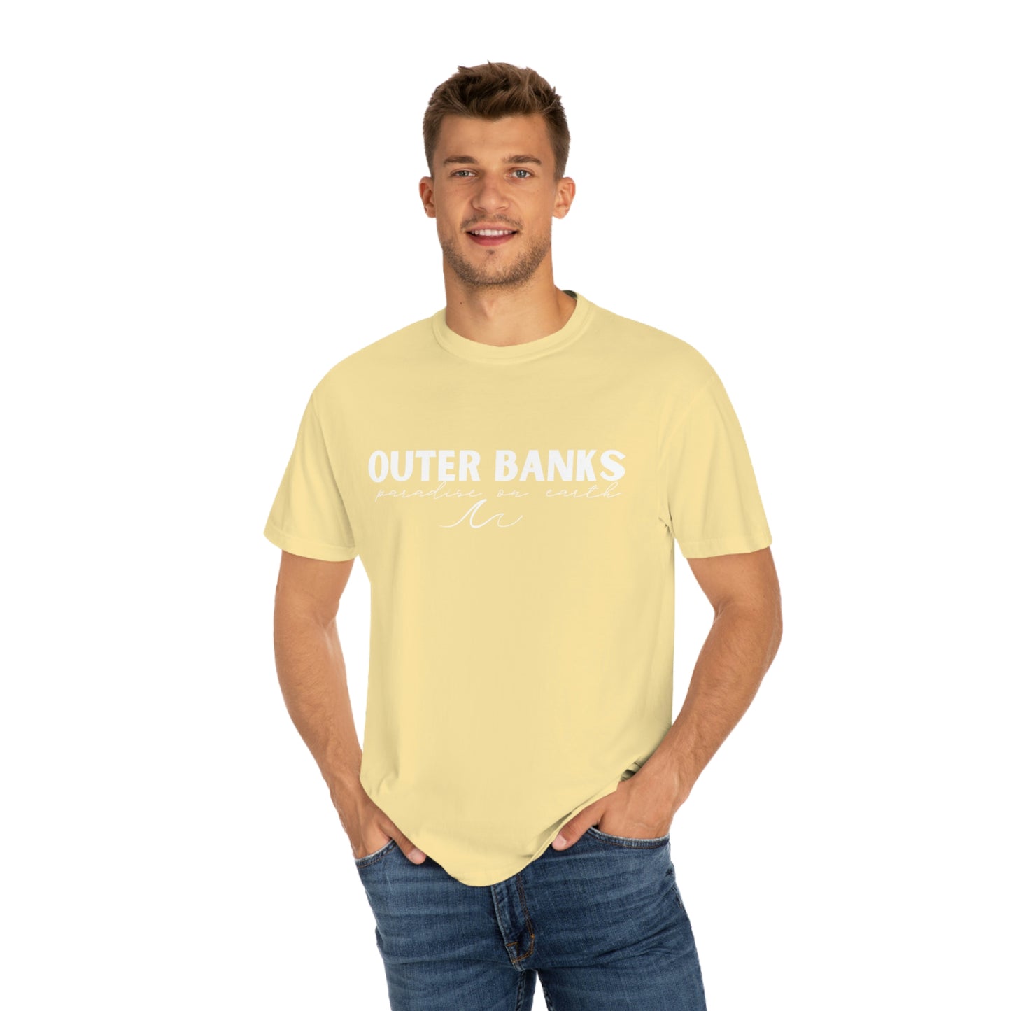 Outer Banks OBX Paradise on Earth Waves Comfort Colors 1717 Unisex Garment-Dyed T-shirt