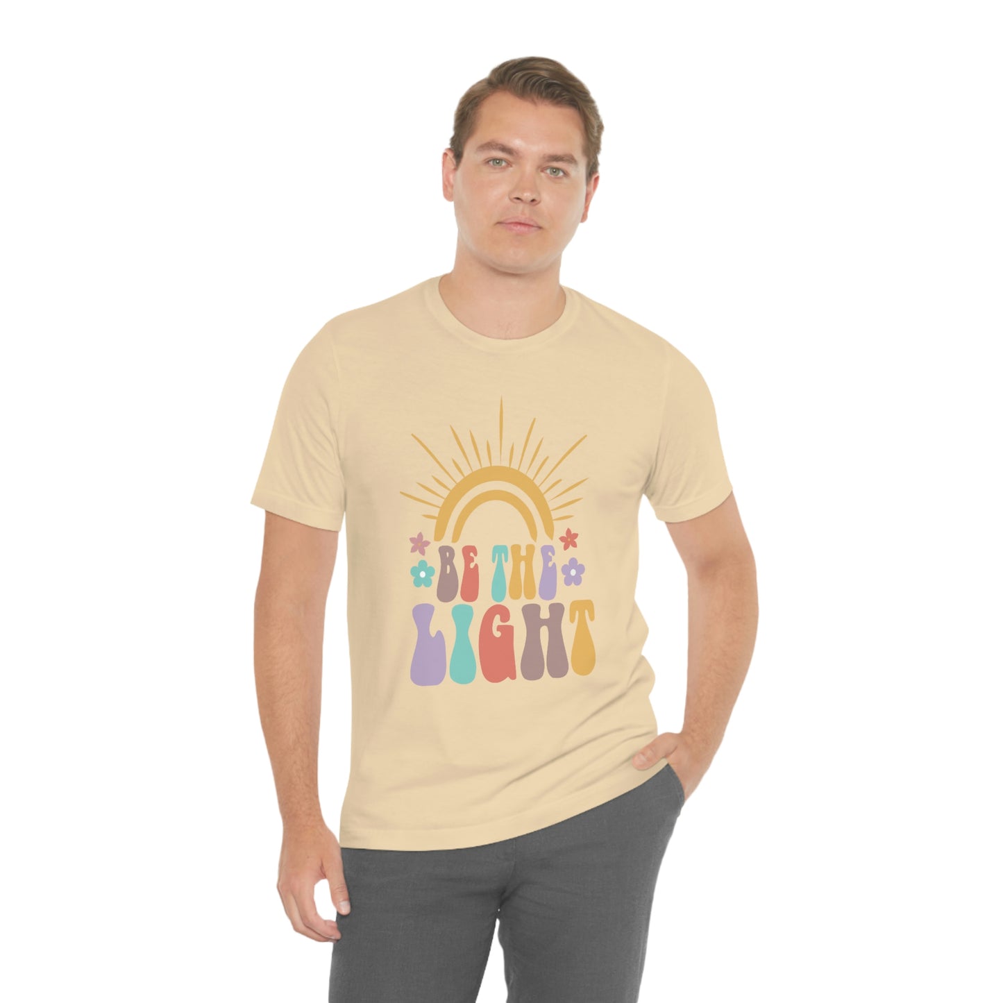 Inspirational Shirt Be The Light Bella+Canvas 3001 Unisex Jersey Short Sleeve Tee