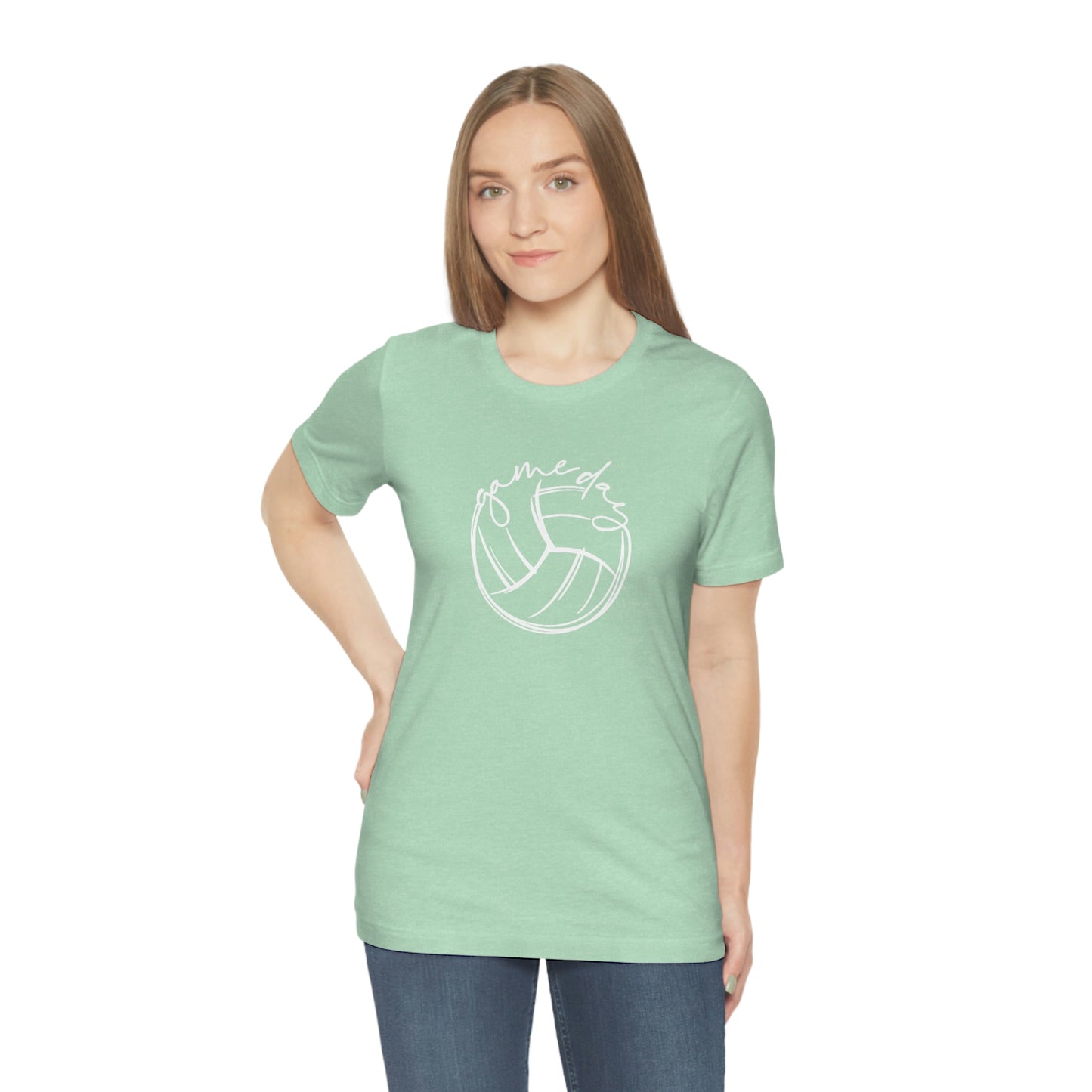 Volleyball Game Day Bella+Canvas 3001 Unisex Jersey Short Sleeve Tee