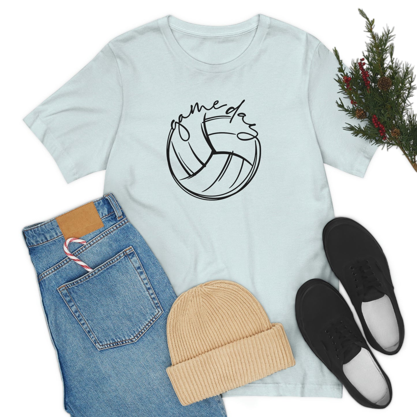 Volleyball Game Day Bella+Canvas 3001 Unisex Jersey Short Sleeve Tee