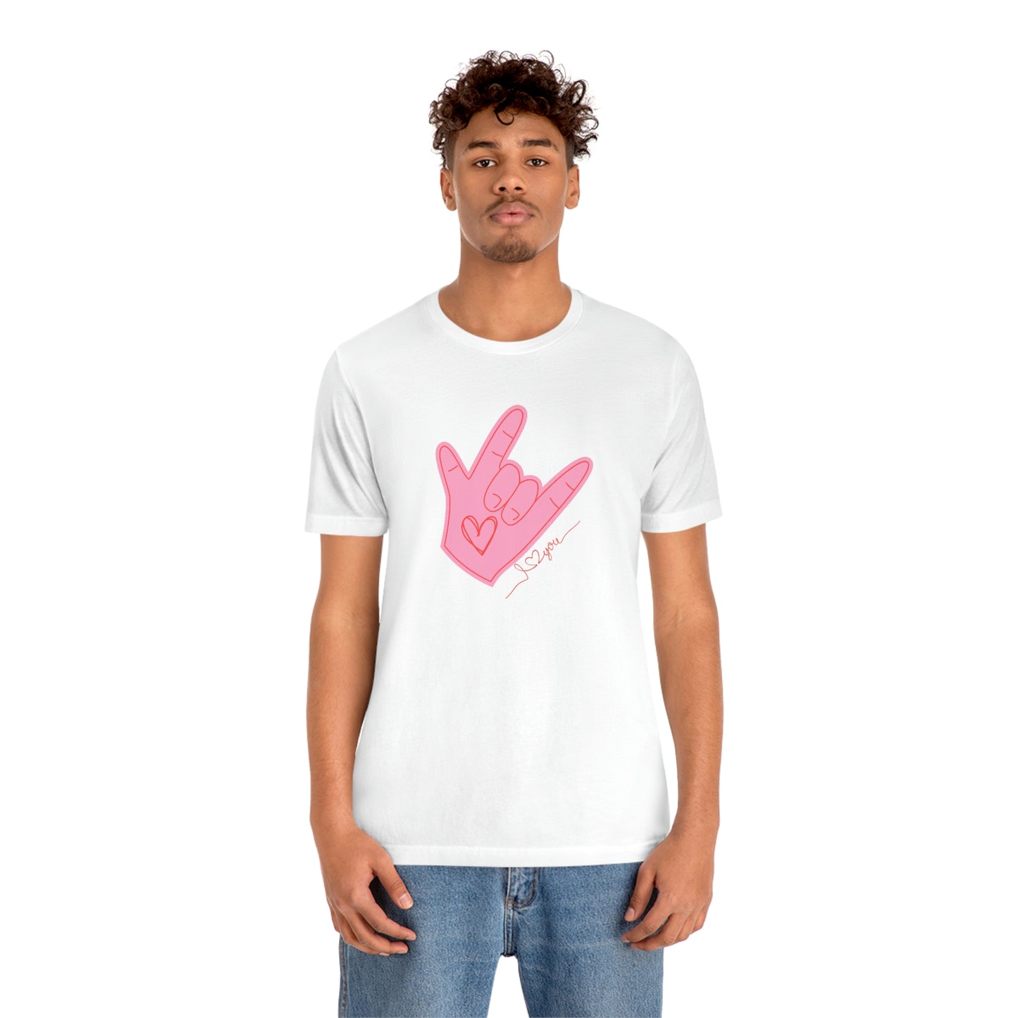 ASL Valentine's Day Bella+Canvas 3001 Unisex Jersey Short Sleeve Tee