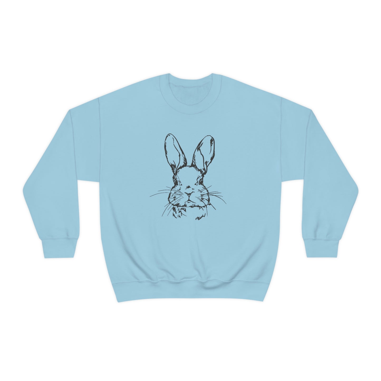 Happy Easter Spring Bunny Gildan 18000 Unisex Heavy Blend Crewneck Sweatshirt