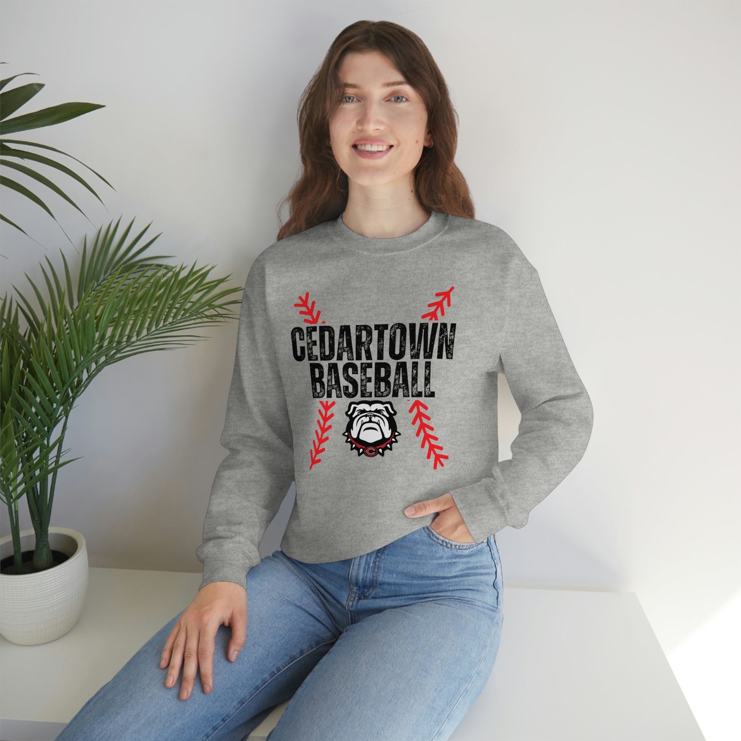 Cedartown Baseball Gildan 18000 Unisex Heavy Blend Crewneck Sweatshirt