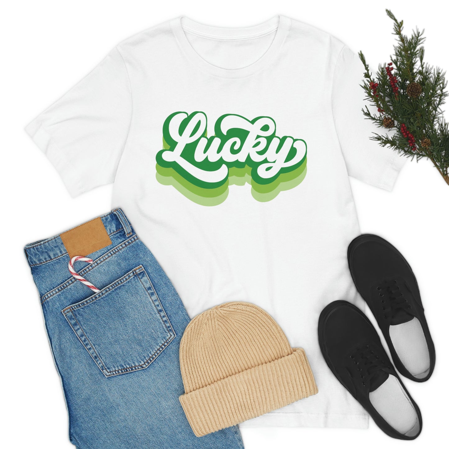 St. Patrick's Day Lucky Bella+Canvas 3001 Unisex Jersey Short Sleeve Tee