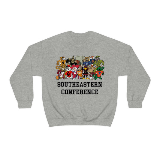 Football Southeastern Conference Mascot Unisex Heavy Blend Crewneck Sweatshirt Gildan 18000