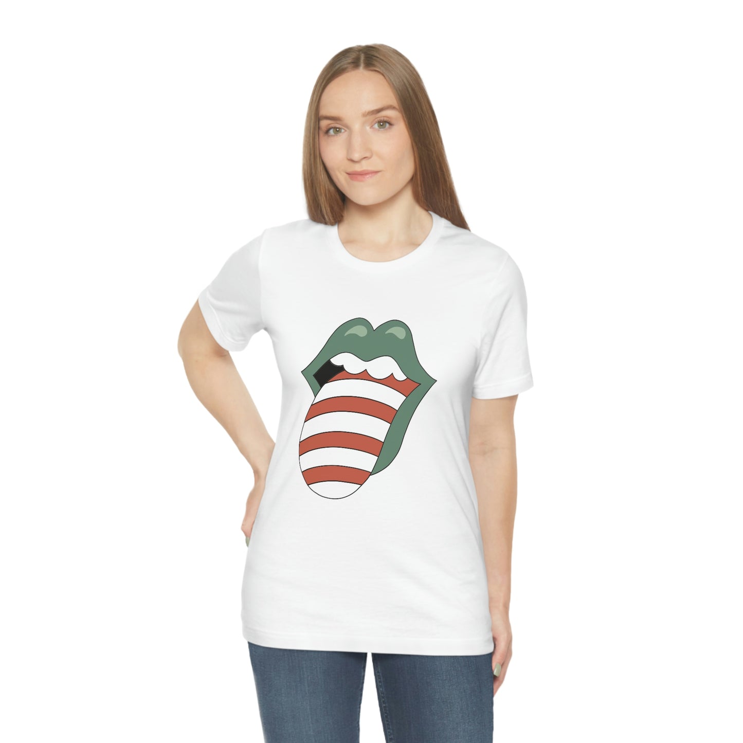 Christmas Tongue T-shirt Women's Unisex Jersey Short Sleeve Tee