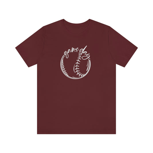 Baseball Game Day Bella+Canvas 3001 Soft style Unisex Jersey Short Sleeve Tee