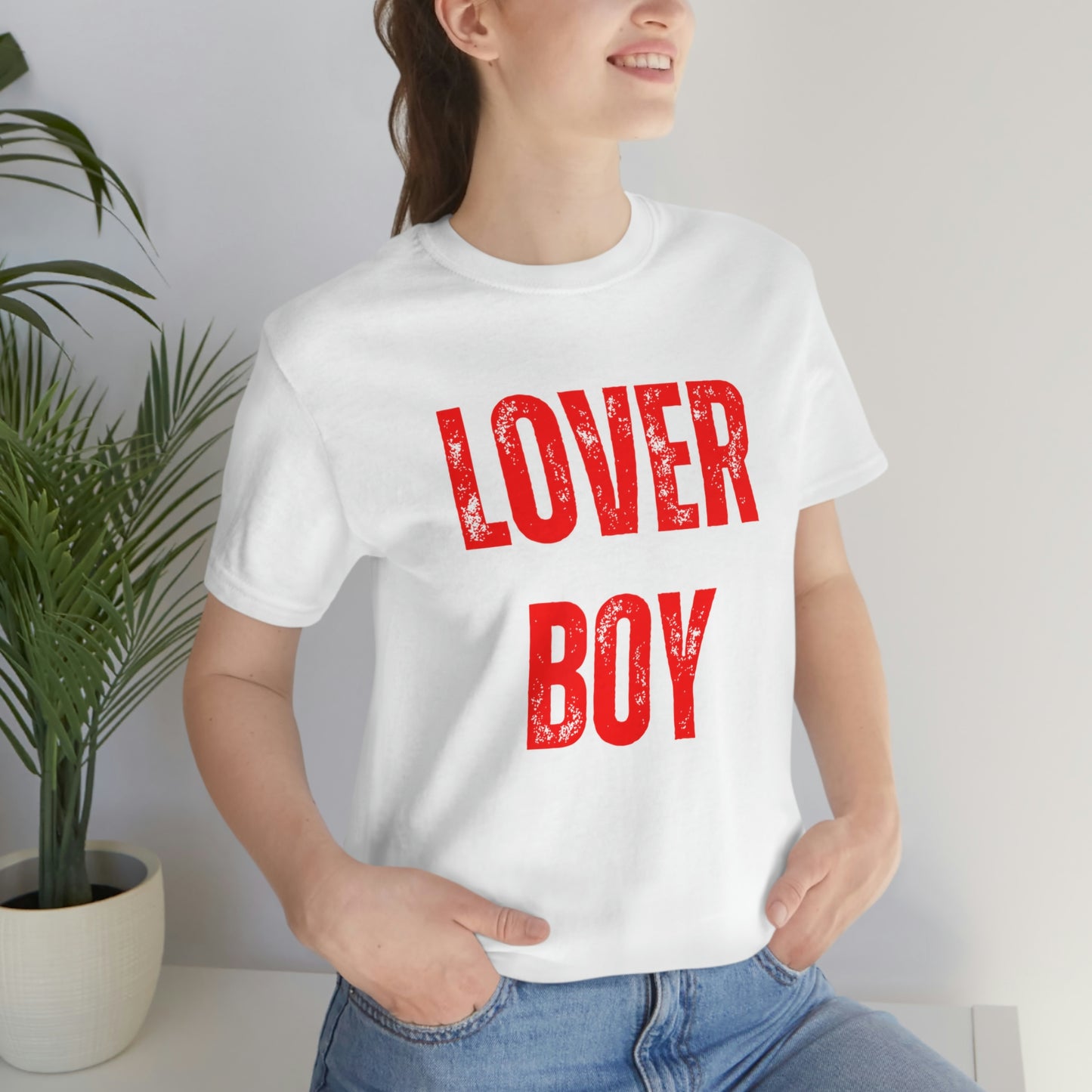 Men's Lover Boy Valentine Shirt Unisex Jersey Short Sleeve Tee