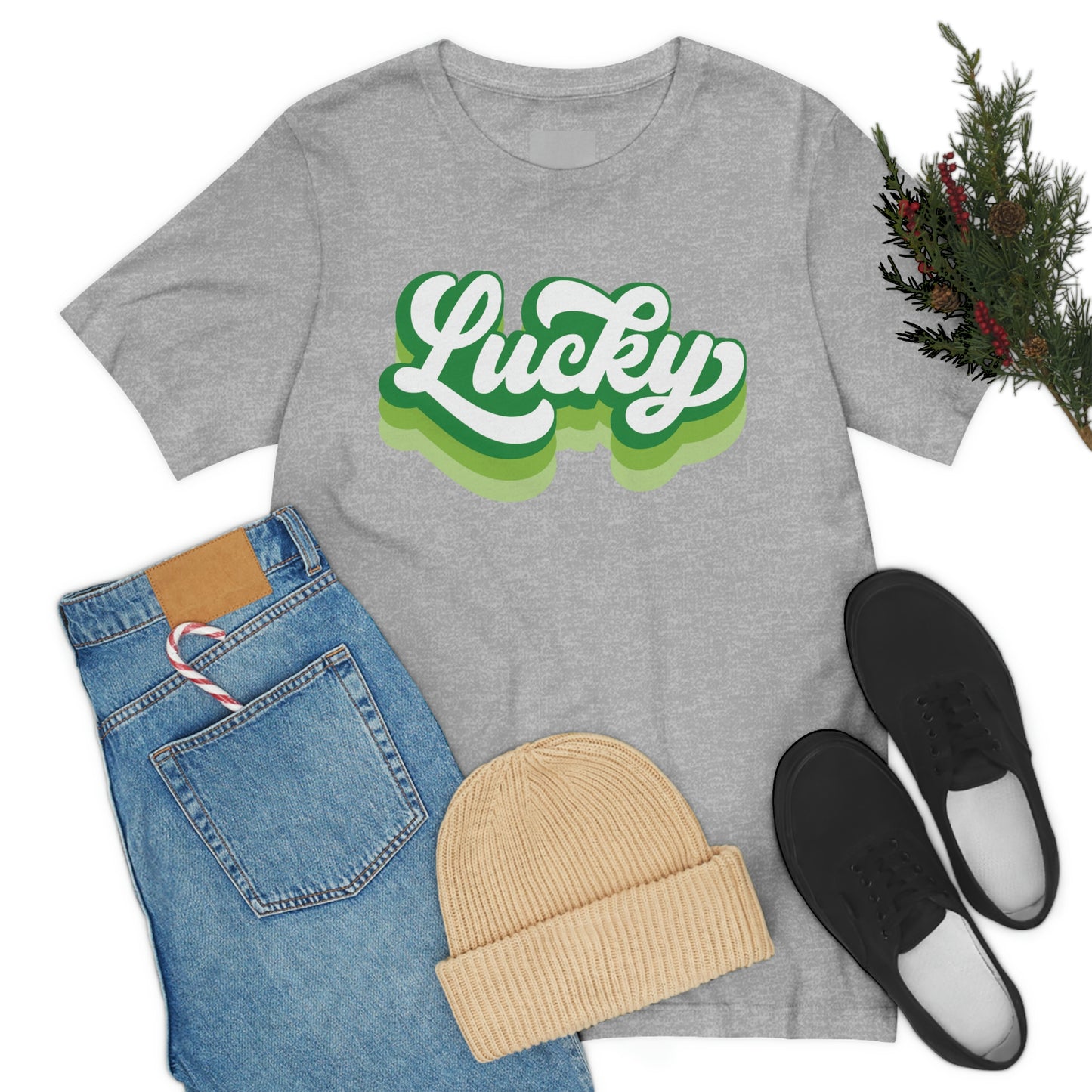 St. Patrick's Day Lucky Bella+Canvas 3001 Unisex Jersey Short Sleeve Tee