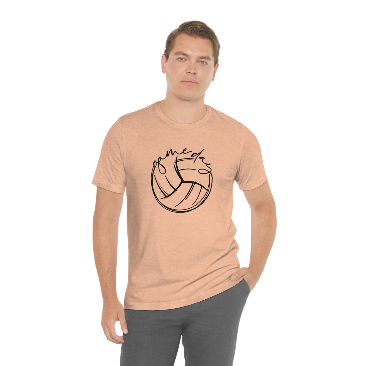 Volleyball Game Day Bella+Canvas 3001 Unisex Jersey Short Sleeve Tee