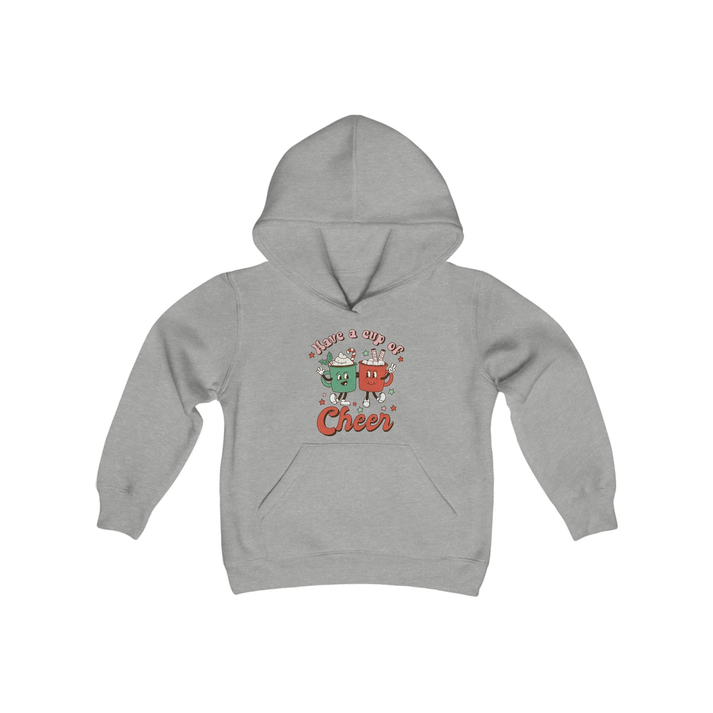 Have a cup of Cheer Christmas Hoodie Youth Heavy Blend Hooded Sweatshirt