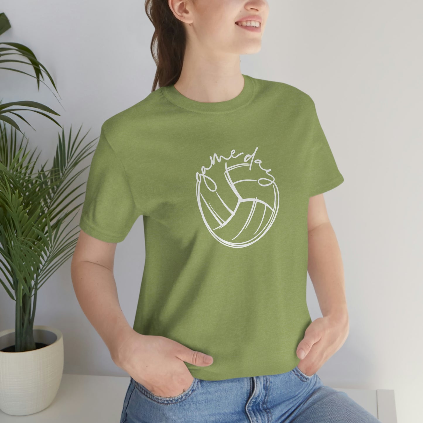 Volleyball Game Day Bella+Canvas 3001 Unisex Jersey Short Sleeve Tee