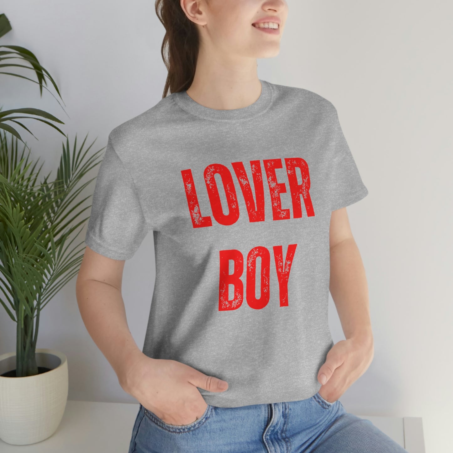 Men's Lover Boy Valentine Shirt Unisex Jersey Short Sleeve Tee