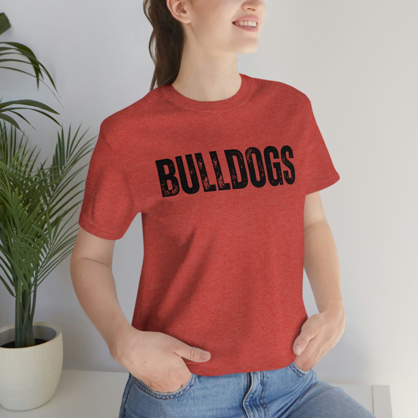 Bulldogs Women's and Men's Unisex Jersey Short Sleeve Tee Bella+Canvas 3001