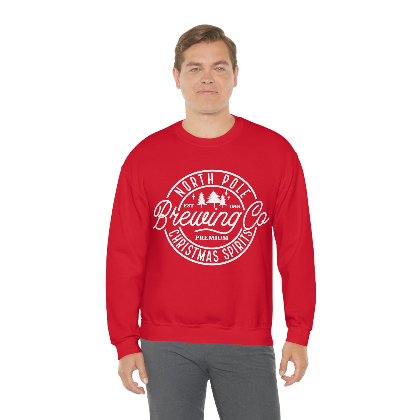 Christmas North Pole Brewing Company Heavy Blend Crewneck Sweatshirt