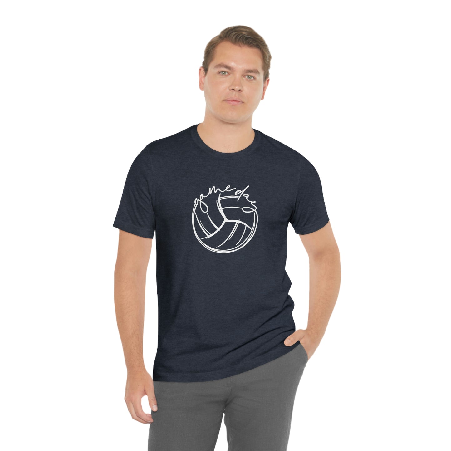 Volleyball Game Day Bella+Canvas 3001 Unisex Jersey Short Sleeve Tee