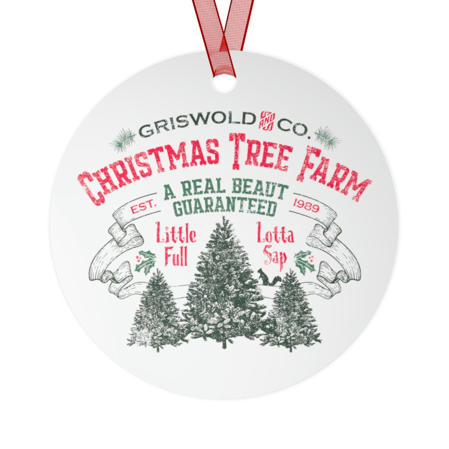 Griswold Christmas Tree Farm Metal Ornaments