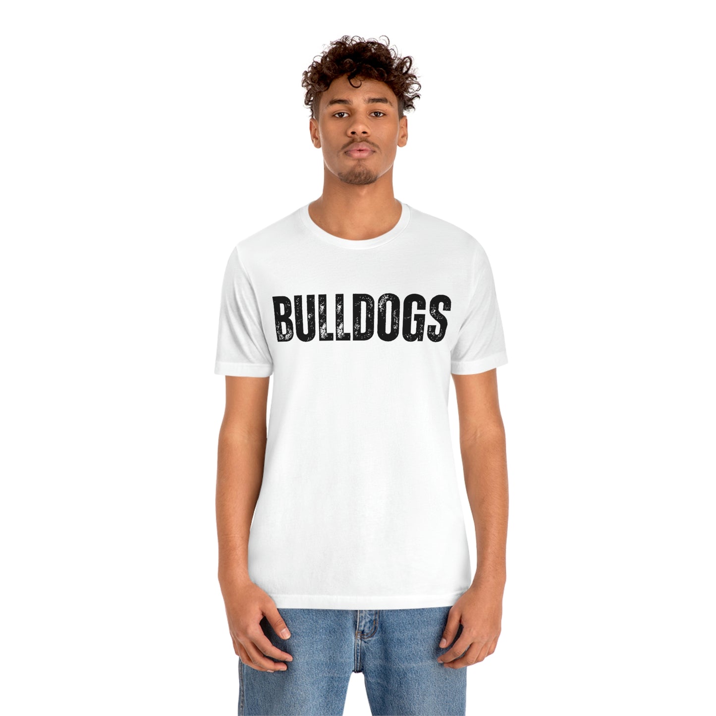 Bulldogs Women's and Men's Unisex Jersey Short Sleeve Tee Bella+Canvas 3001