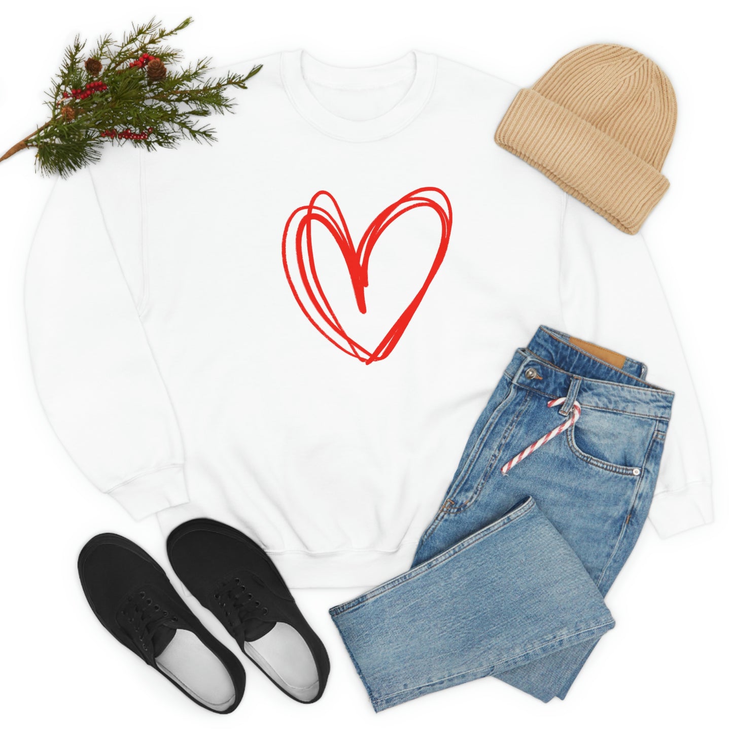 Heart Valentine Women's Unisex Heavy Blend Crewneck Sweatshirt