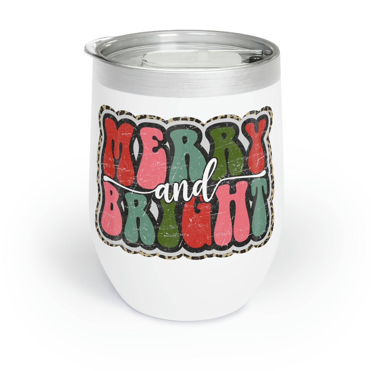 Merry & Bright Leopard Chill Wine Tumbler