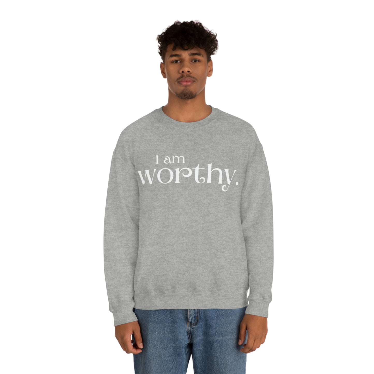 I am worthy Women's affirmation crew neck sweatshirt