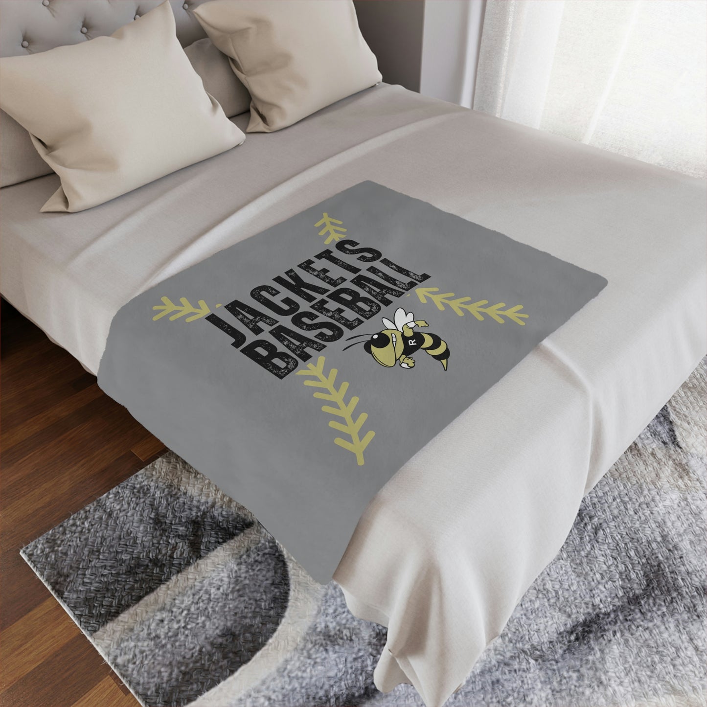 Jackets Baseball Minky Blanket