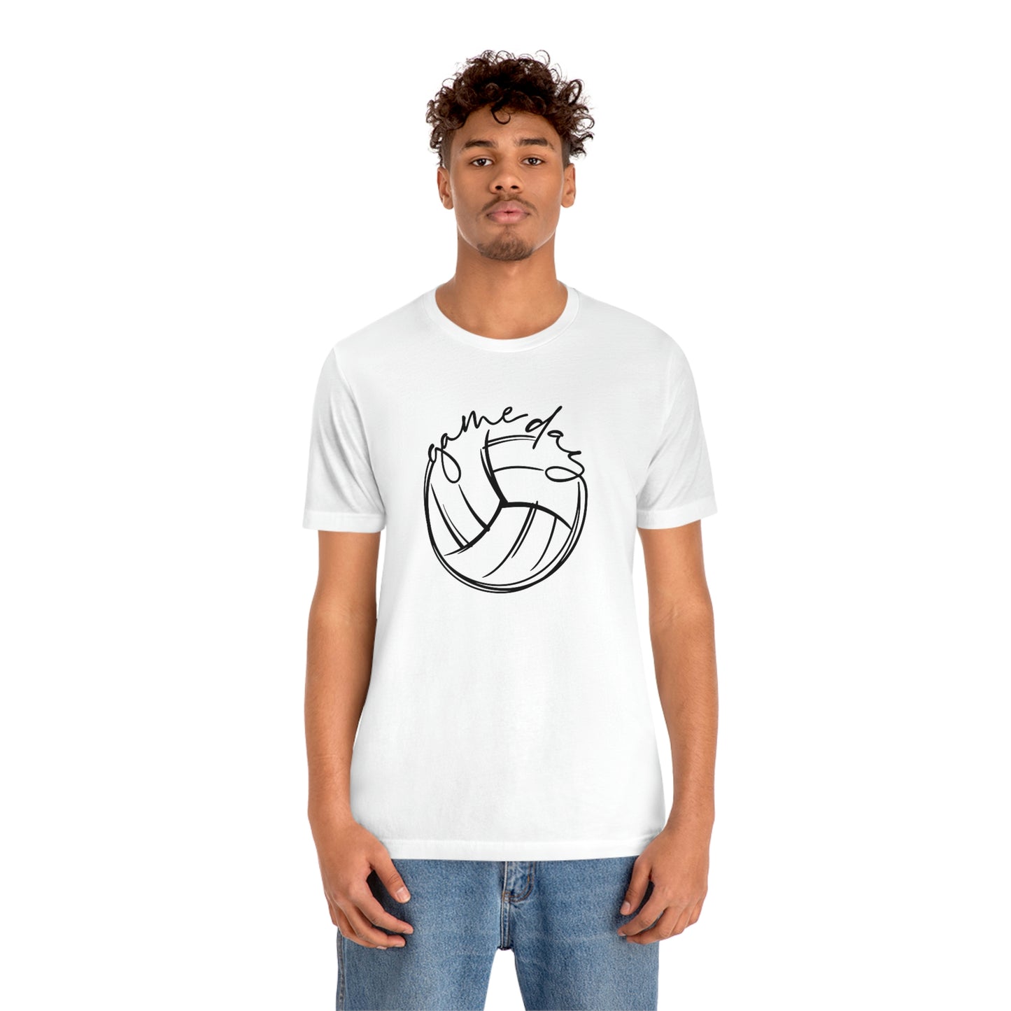 Volleyball Game Day Bella+Canvas 3001 Unisex Jersey Short Sleeve Tee