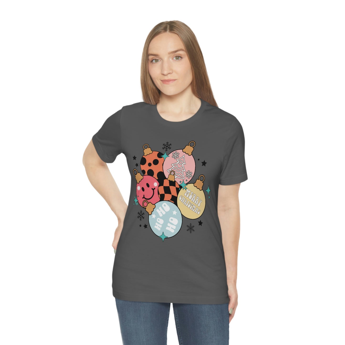 Retro Christmas Ornament Women's Bella+Canvas Short Sleeve Tee