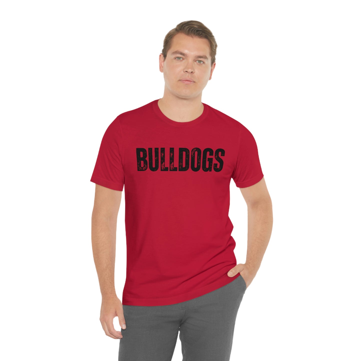 Bulldogs Women's and Men's Unisex Jersey Short Sleeve Tee Bella+Canvas 3001