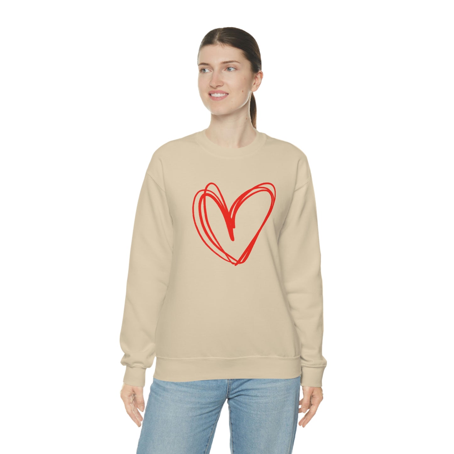 Heart Valentine Women's Unisex Heavy Blend Crewneck Sweatshirt