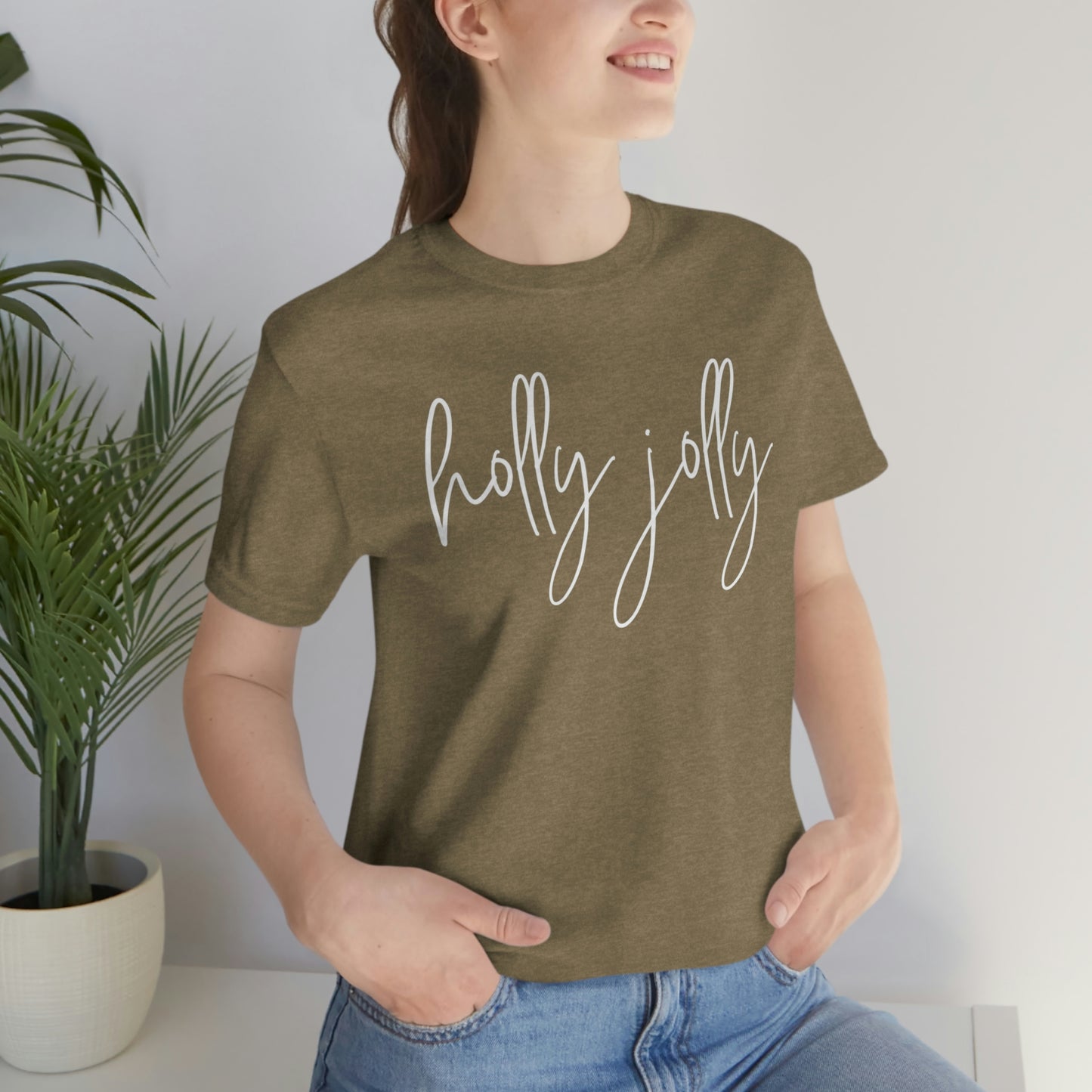 Holly Jolly Bella+Canvas Christmas Unisex Jersey Short Sleeve Tee