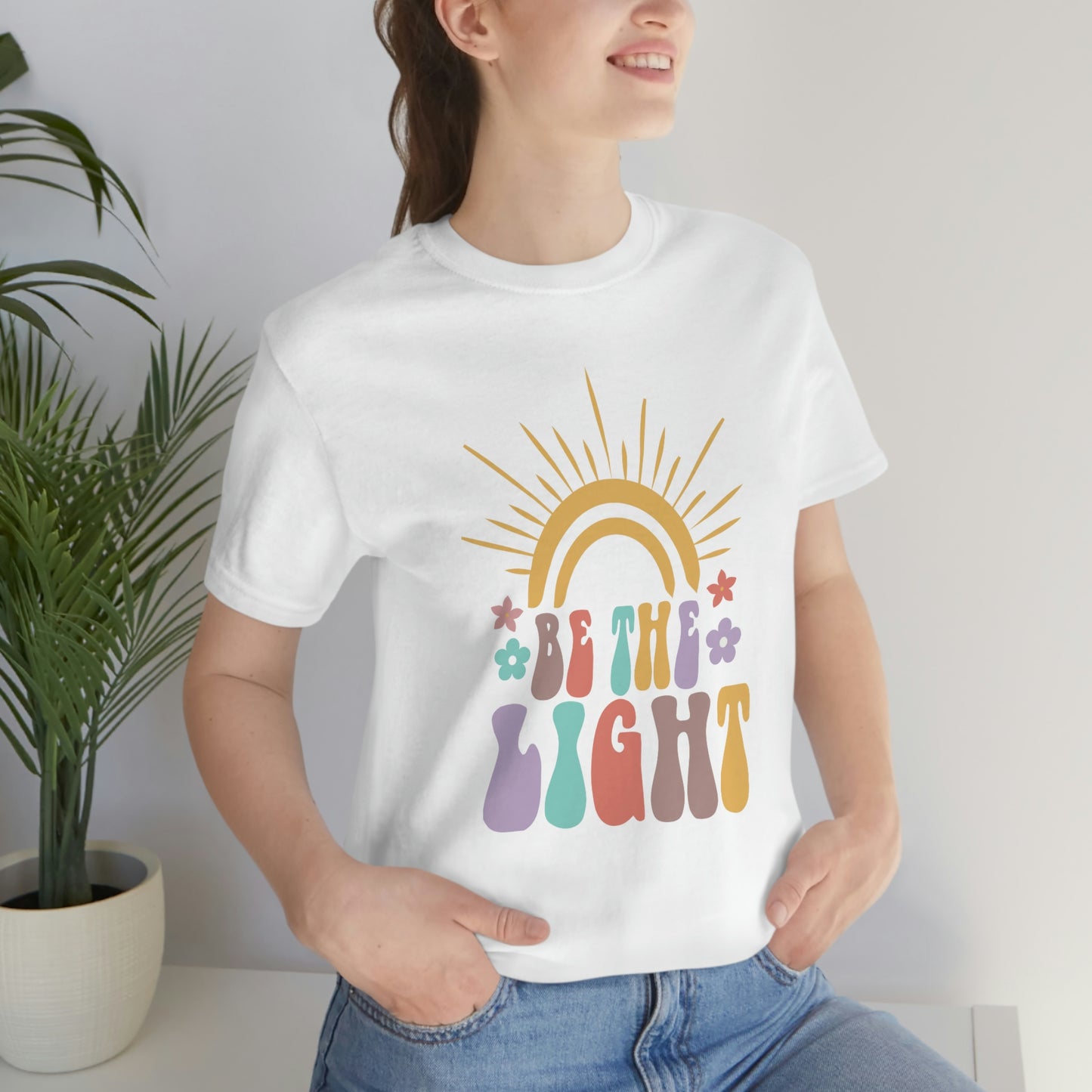 Inspirational Shirt Be The Light Bella+Canvas 3001 Unisex Jersey Short Sleeve Tee