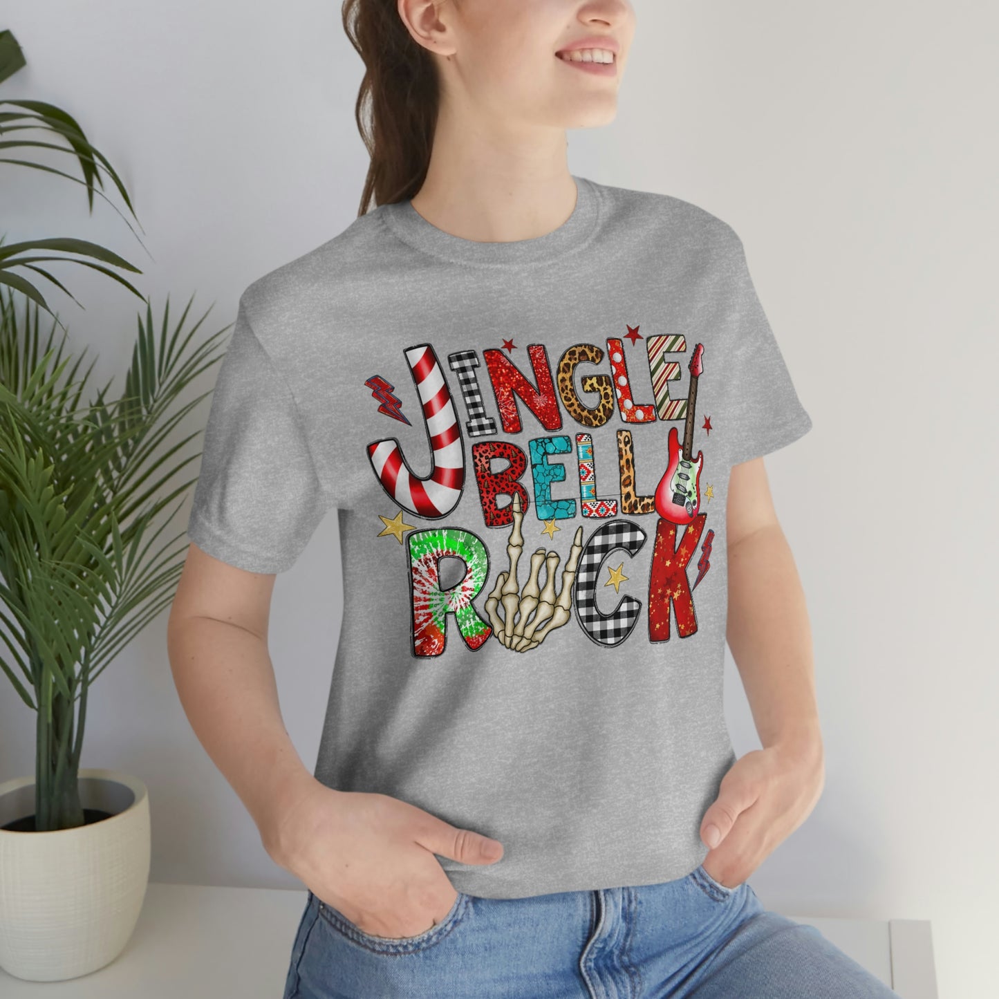 Jingle Bell Rock Women's Christmas Shirt Jersey Short Sleeve Tee