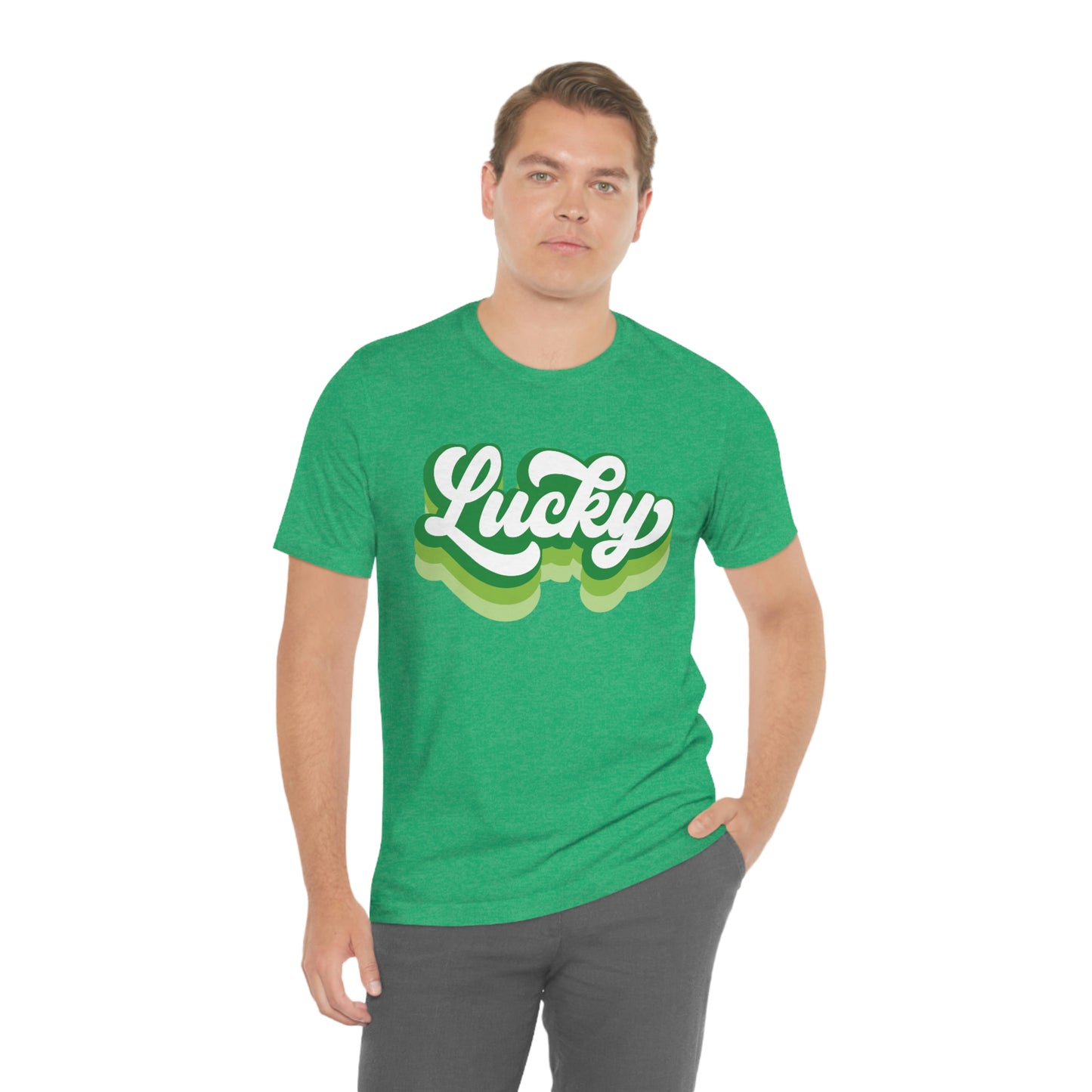 St. Patrick's Day Lucky Bella+Canvas 3001 Unisex Jersey Short Sleeve Tee