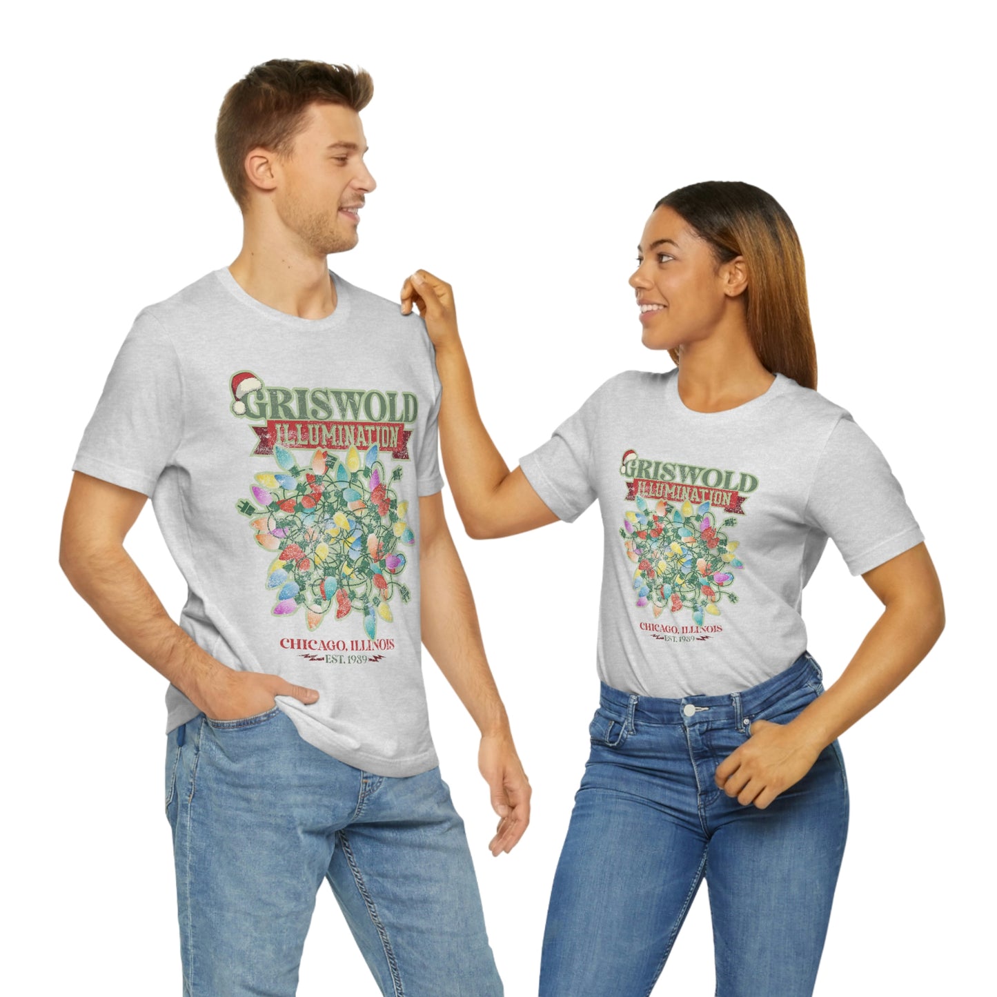 Griswold Illuminations Comfort Colors Christmas Unisex Jersey Short Sleeve Tee