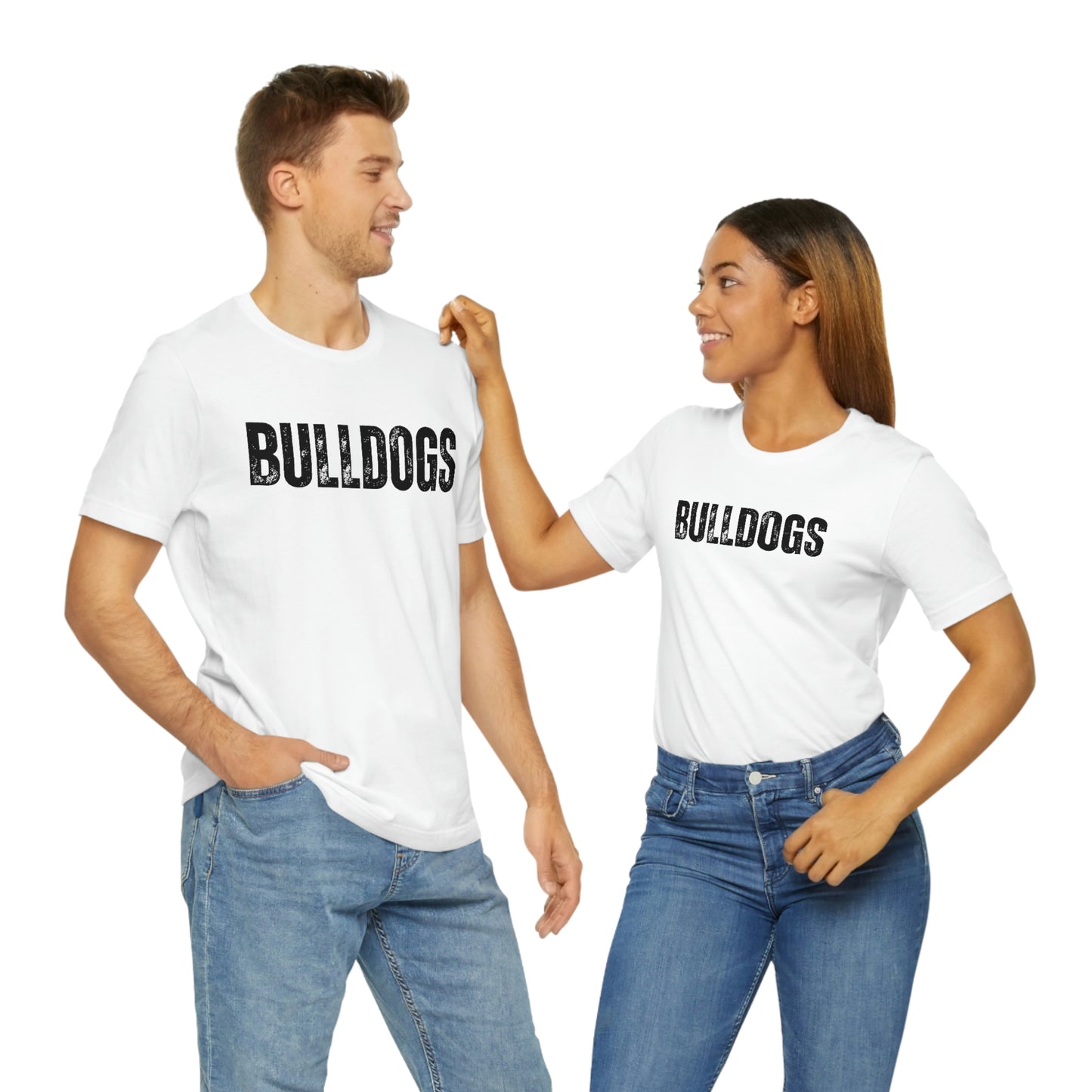 Bulldogs Women's and Men's Unisex Jersey Short Sleeve Tee Bella+Canvas 3001