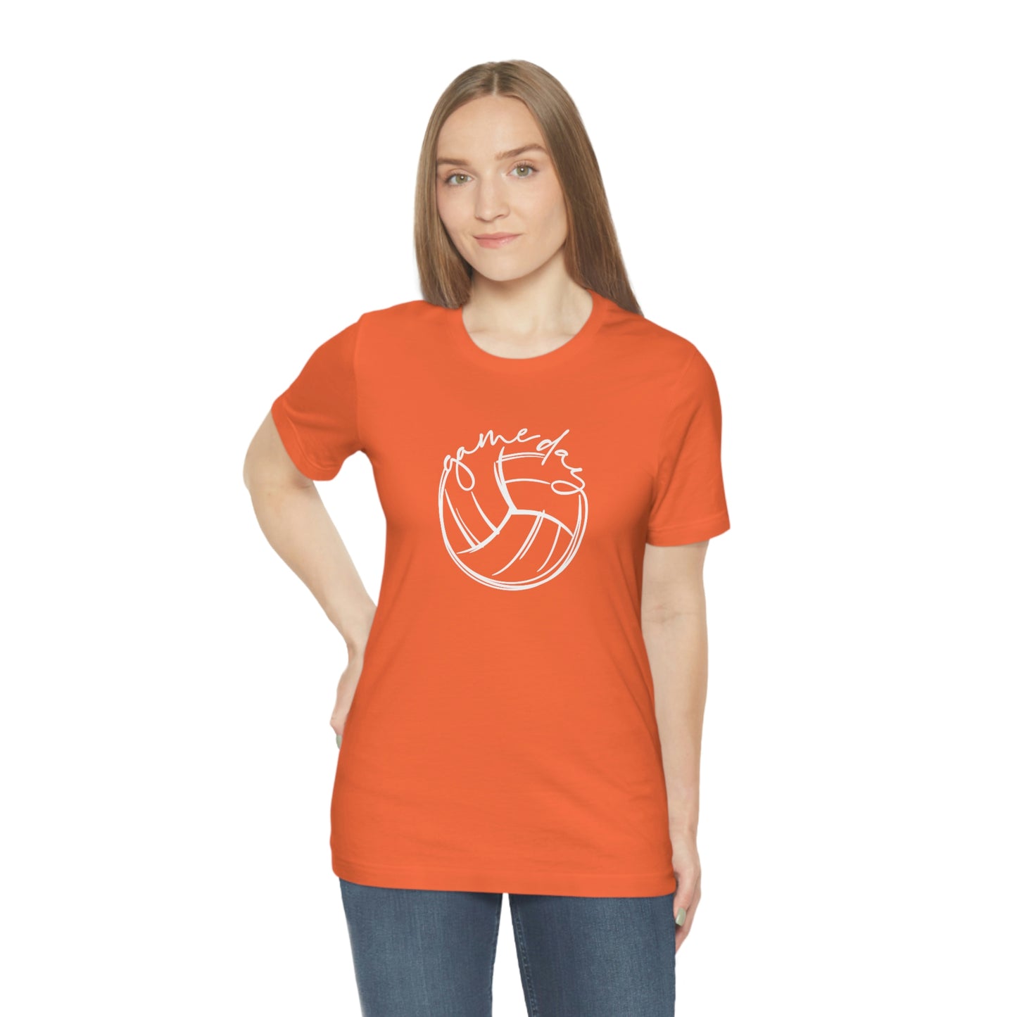 Volleyball Game Day Bella+Canvas 3001 Unisex Jersey Short Sleeve Tee