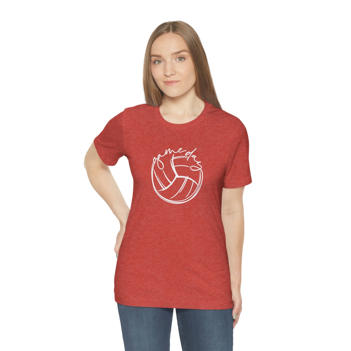 Volleyball Game Day Bella+Canvas 3001 Unisex Jersey Short Sleeve Tee