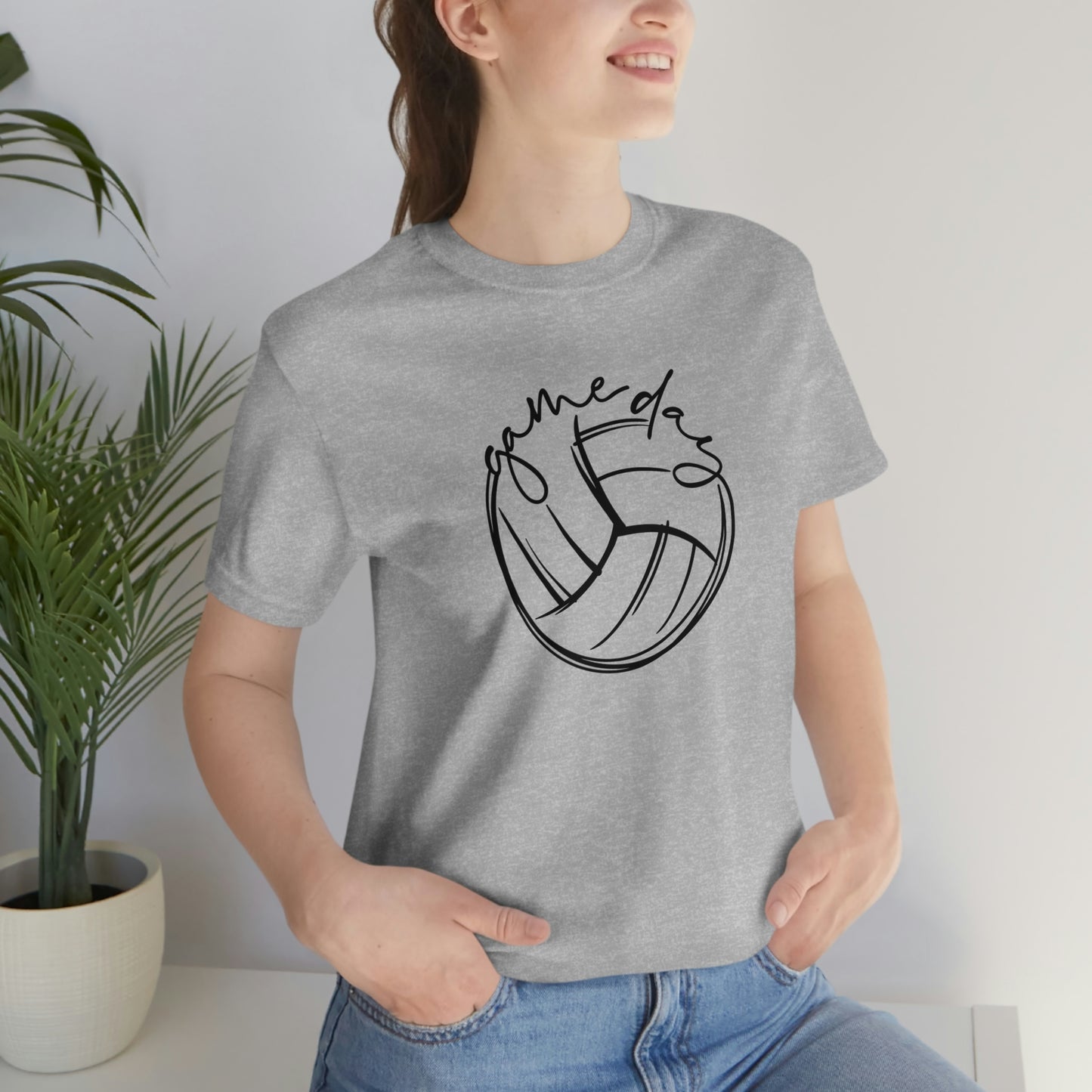 Volleyball Game Day Bella+Canvas 3001 Unisex Jersey Short Sleeve Tee