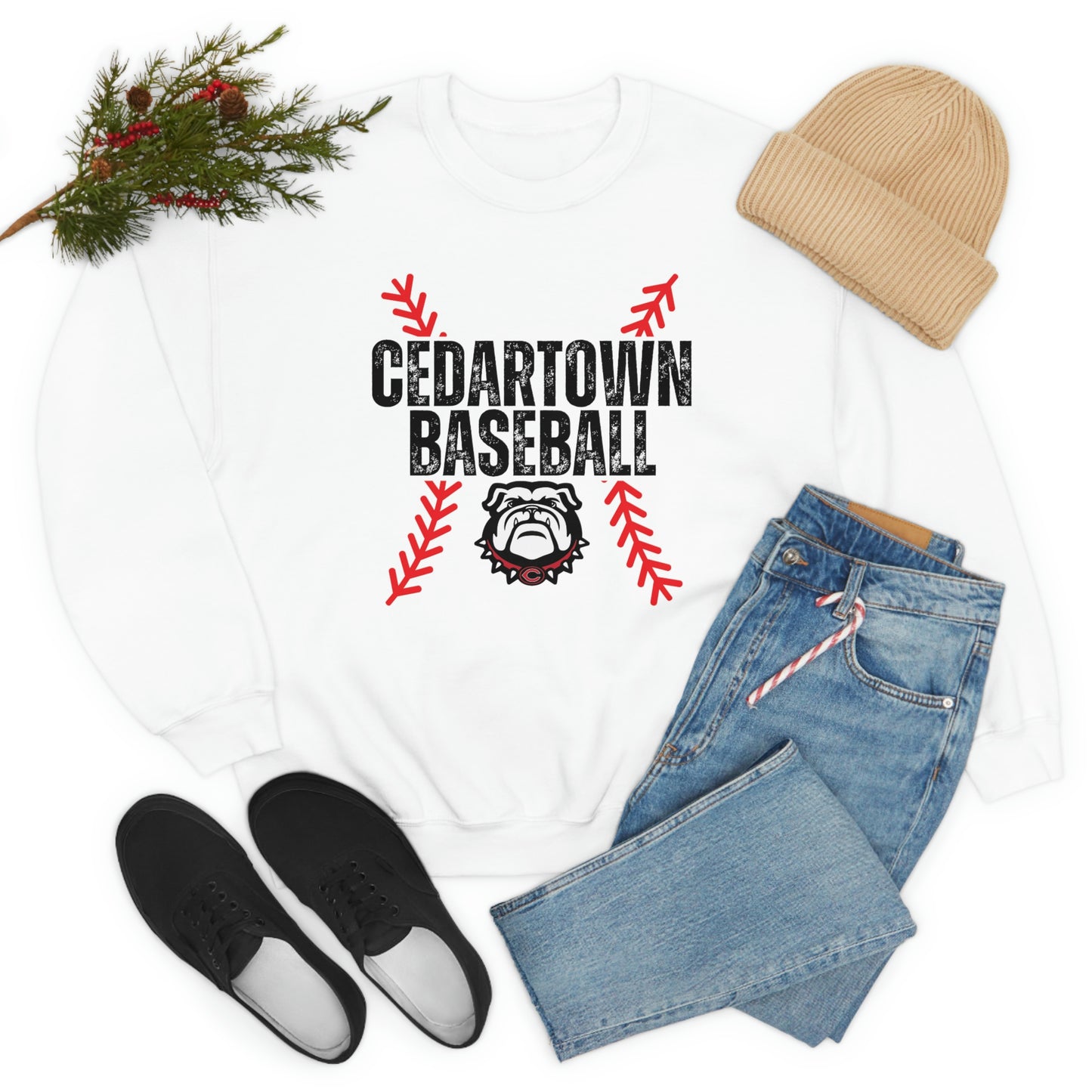 Cedartown Baseball Gildan 18000 Unisex Heavy Blend Crewneck Sweatshirt