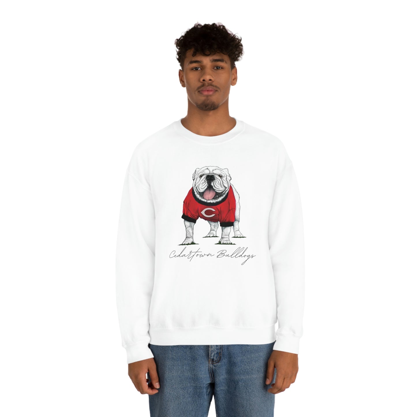 Cedartown Bulldogs Gildan 18000 Unisex Heavy Blend Crewneck Sweatshirt