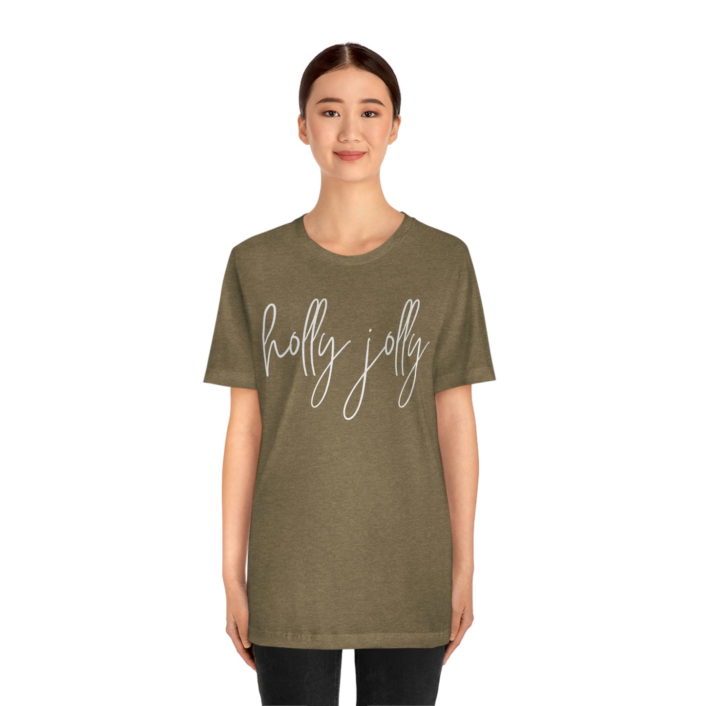 Holly Jolly Bella+Canvas Christmas Unisex Jersey Short Sleeve Tee