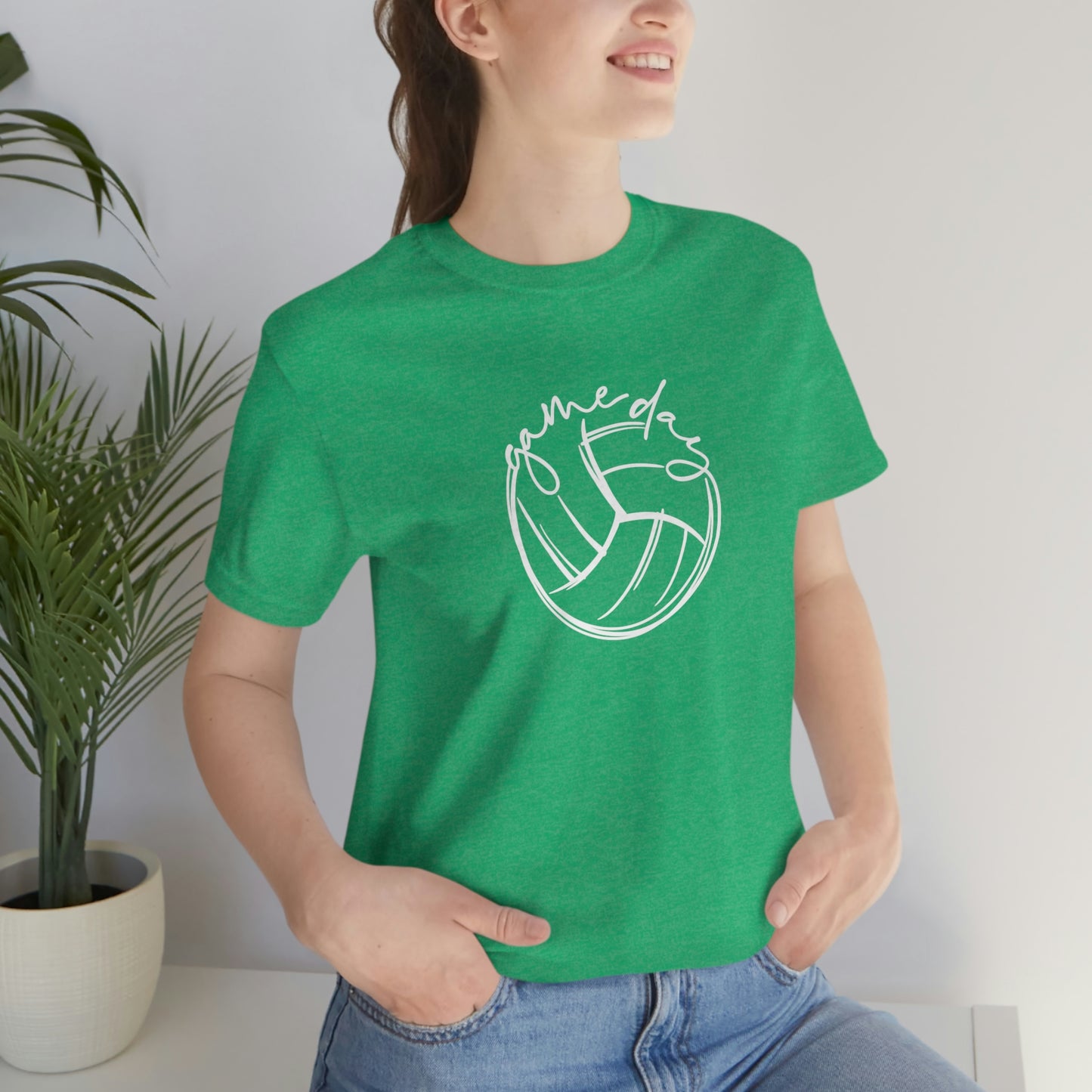 Volleyball Game Day Bella+Canvas 3001 Unisex Jersey Short Sleeve Tee