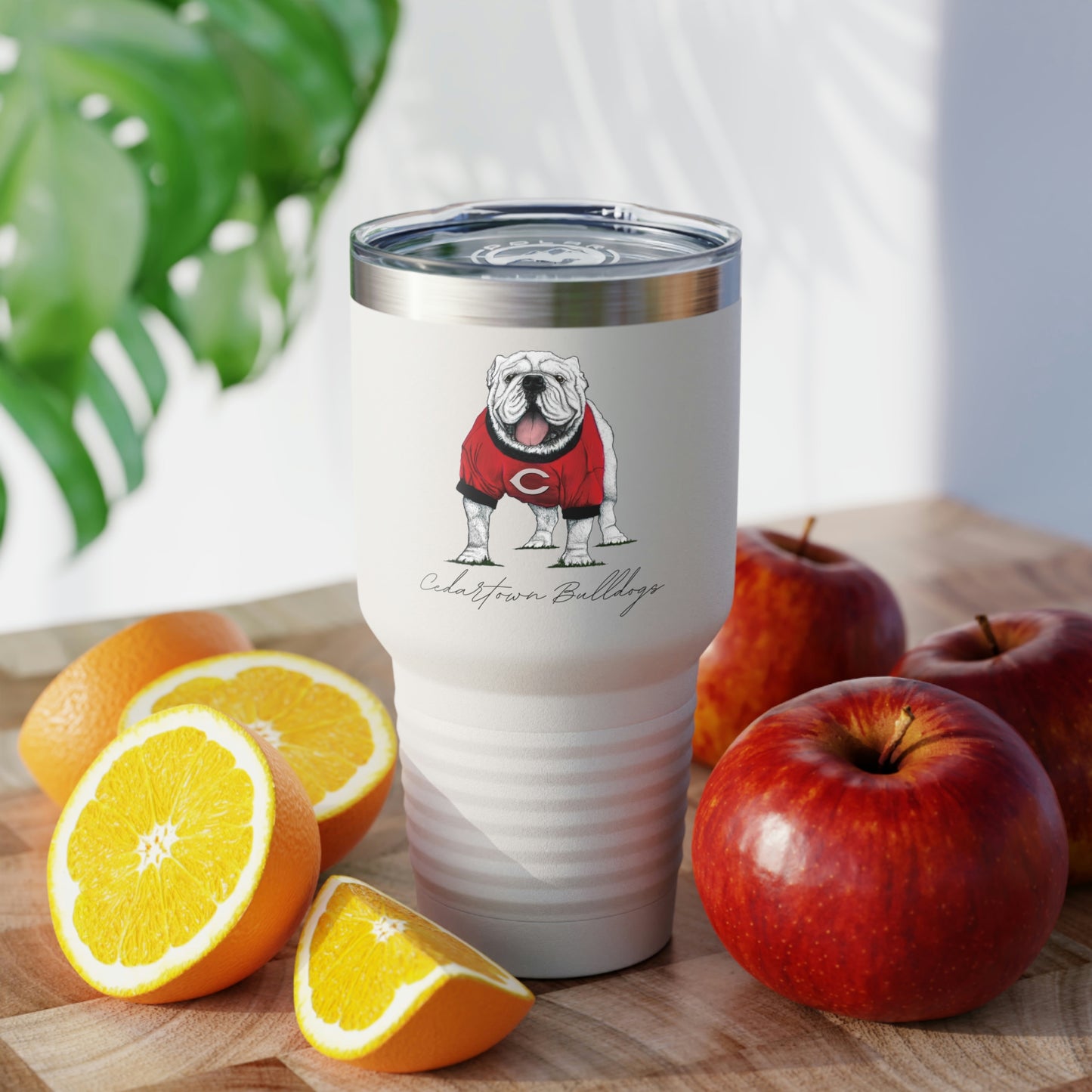 Cedartown Bulldogs Mascot School Spirit Ringneck Tumbler, 30oz