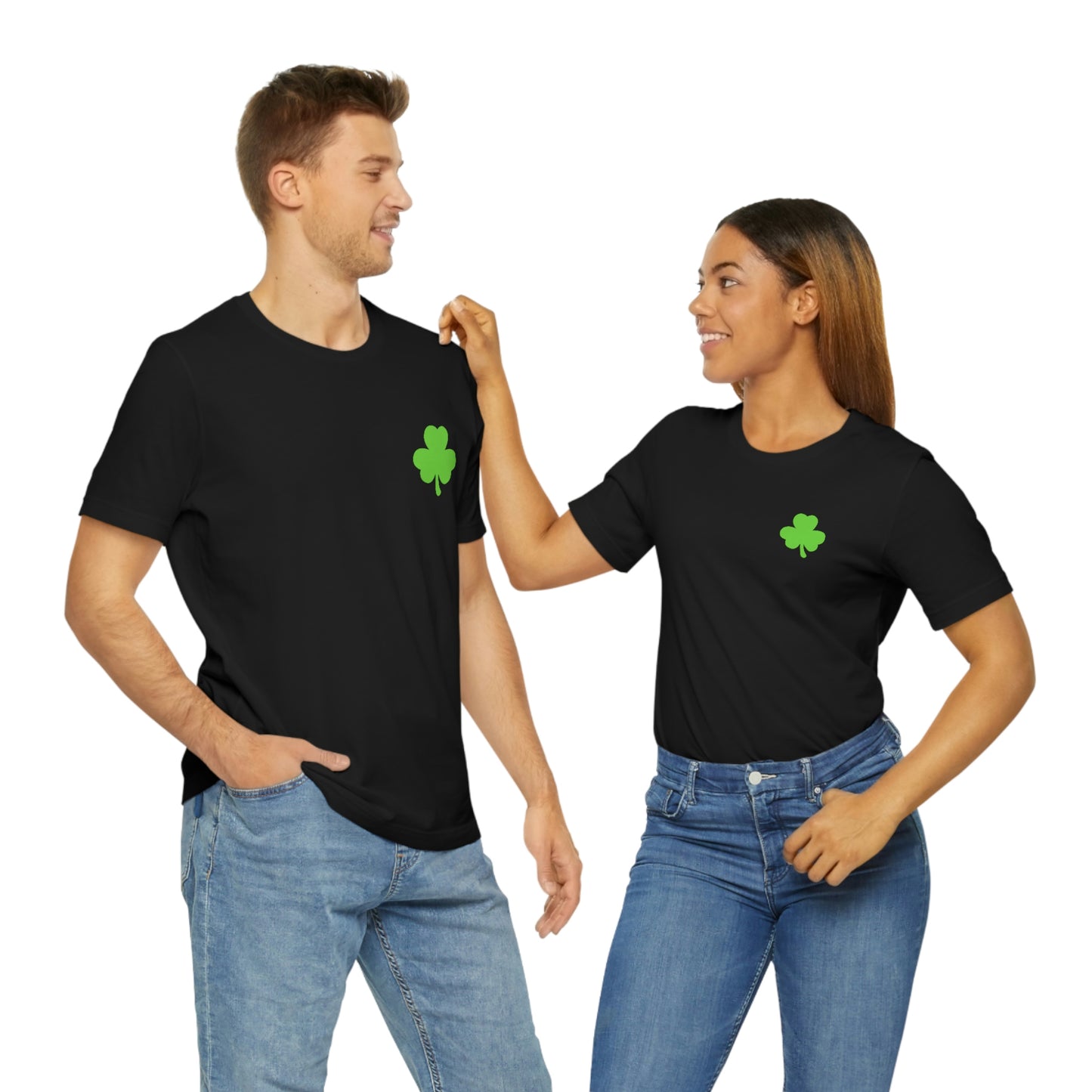 St. Patrick's Day American Flag Bella+Canvas 3001 Unisex Jersey Short Sleeve Tee