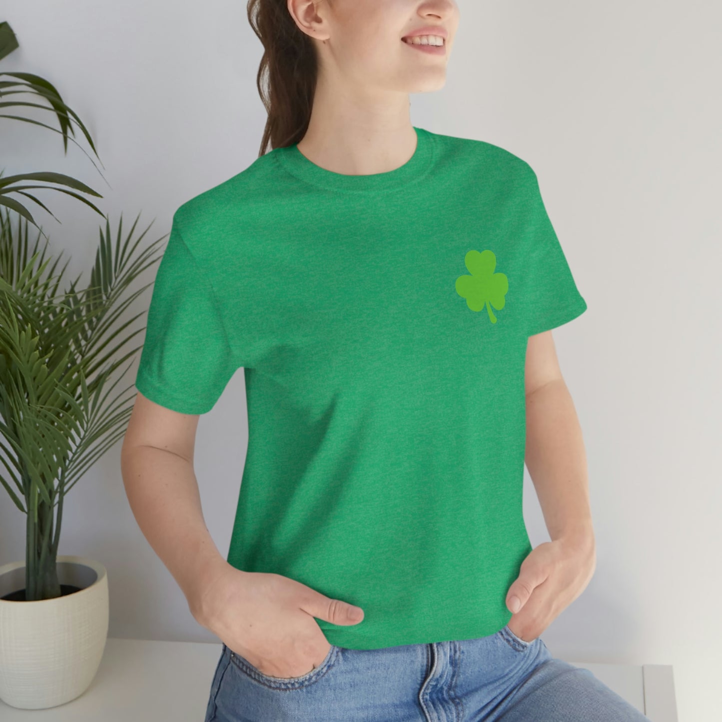 St. Patrick's Day American Flag Bella+Canvas 3001 Unisex Jersey Short Sleeve Tee