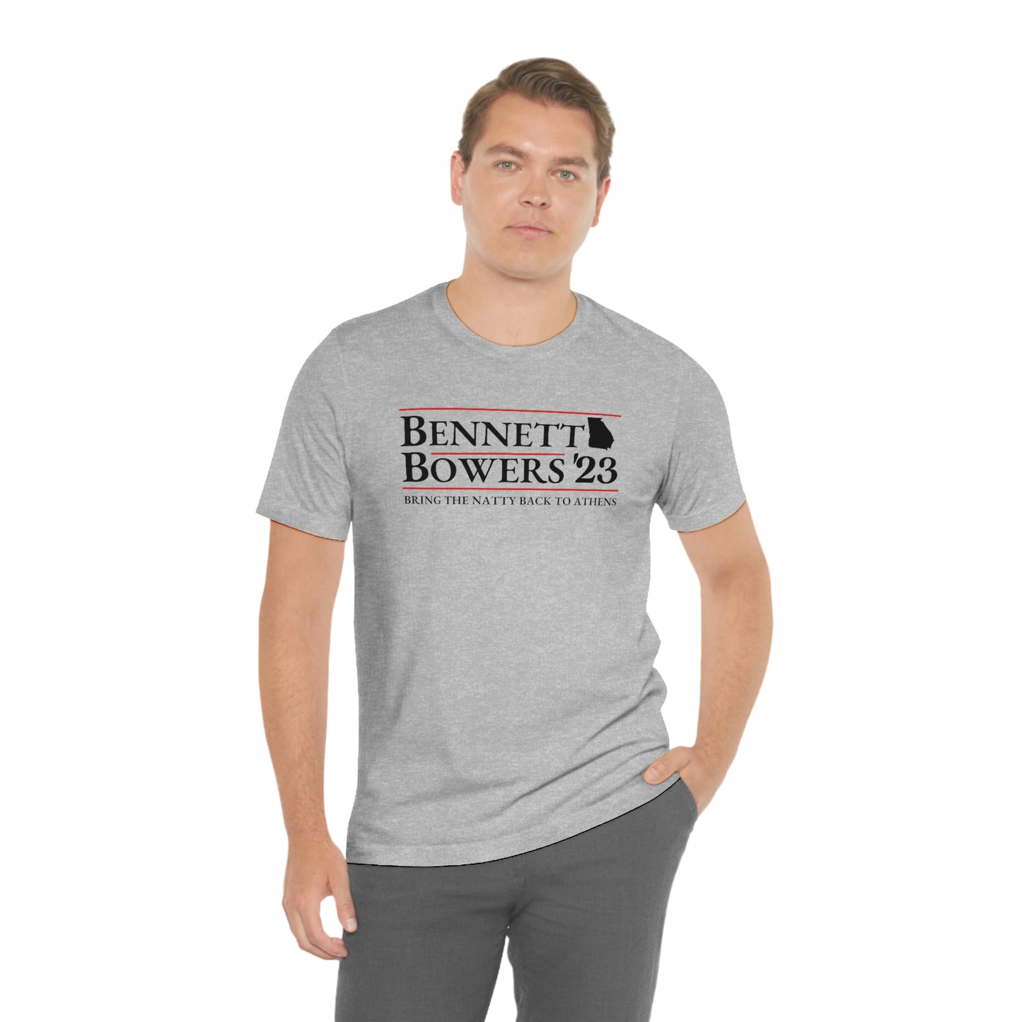 UGA Football Bennett/Bowers Bring the Natty back to Athens 2023 Unisex Jersey Short Sleeve Tee