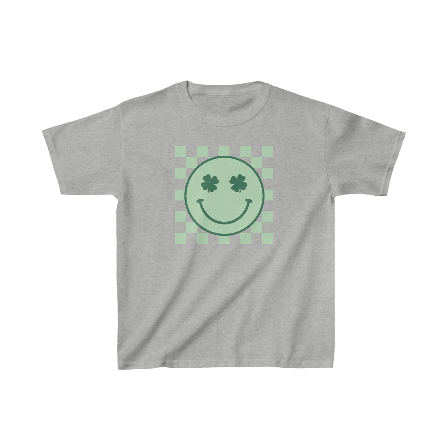 St. Patrick's Day Smiley Face Kids Heavy Cotton Tee