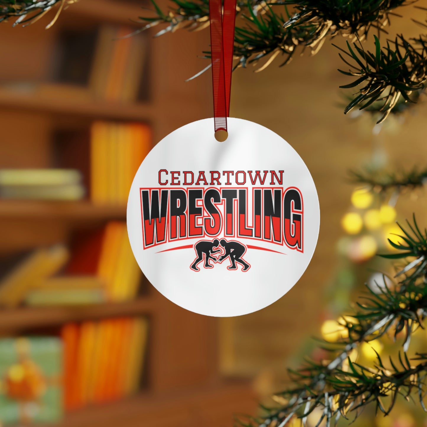 Cedartown Wrestling Metal Ornaments